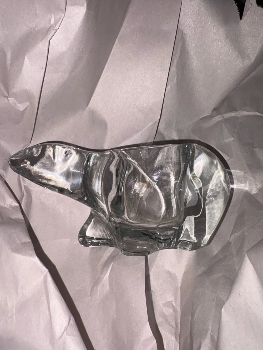 Vtg Indiana Glass Accents | Indiana Glass Co. Polar Bear Candle Tea Light Holder